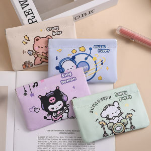 Portable Cartoon Cosmetic Bag Automatic Closure Storage Pouch for Lipstick Sanitary Napkins Coin Small Bag Organizer