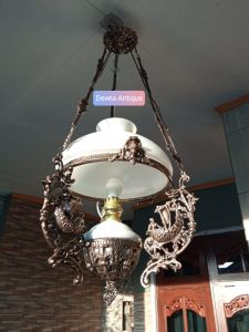 Lampu gantung klasik jawa motif kapal diameter 35