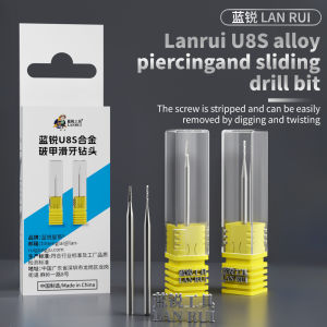 Lanrui U8S Alloy Stripped Screw Extractor Drill Bit Set 2.35mm Shank for Phone Repair Professional Sliding Thread Removal Tool