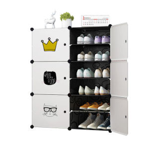 ชั้นวางรองเท้า ตู้เก็บรองเท้า ขนาดใหญ่ ชั้นวางรองเท้า ไอเท็มสำหรับนักสะสมรองเท้า ตู้รองเท้าพร้อมประตู หลายชั้น ตู้รองเท้าแบบถอดประกอบ ตู้เก็บของ ชั้นวางของ