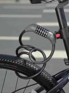 Xunting Bike Lock Cable 65cm Bike Cable Basic Self Coiling Resettable Cable Bike Locks with Complimentary Mounting Bracket Lock