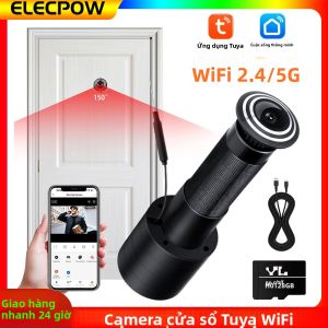 Elecpow Wifi Tuya Camera Kỹ Thuật Số Nhìn Trộm Cửa 1080P Phát Hiện Chuyển Động 2.4G/5G Camera Quan Sát Cửa An Ninh Gia Đình Không Cần Pin