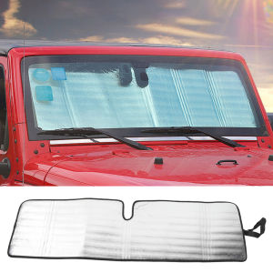 Car Front Windshield Sunshade Sun Visor Heat Insulation Cover for Jeep Wrangler TJ JK JKU 1997-2017 Auto Interior Accessories