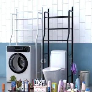 Rak Toilet Organizer Rak Mesin Cuci Stainless steel Rak Kamar Mandi Portable Rak Serbaguna