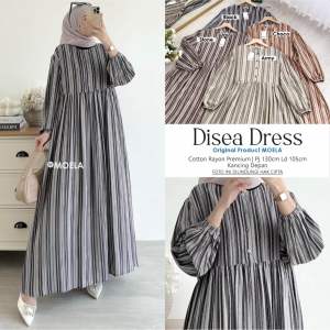 NURIA RIUNI YUJIN MIDI DRESS STRIPE BY MOELA