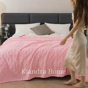 Kiandra Home Diamond Velvet Fleece Blanket Queen Size | Soft Blanket | Throw Blanket for Sofa | Kumot Makapal | Blanket Super soft Fluffy Queen Size