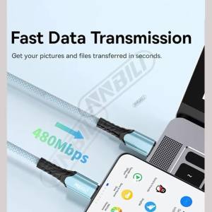 Cáp USB-C Sang USB-C NNBILI 240W Hỗ Trợ Sạc Nhanh PD Dành Cho MacBook Samsung iPhone Hỗ Trợ QC4.0 Dây Nguồn A-C Và C-C Dòng Điện Tối Đa 6A Chất Liệu Bện.