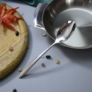 Thickened Medical Grade 316 Stainless Steel Western Spoon for Eating And Soup Longer Head Spoon Non-304 Comparability