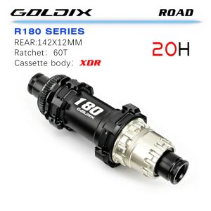 2026 New GOLDIX R180 ROAD Hub Center Lock Disc Brake 20/24Hole Ratchet 60T Thru Road Gravel Bike Hub for Shimano SRAM