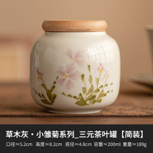 Hand-Painted Daisy Ceramic Tea Canister Portable Sealed Storage Empty Jar Small Size High End Moisture-Proof Tea Leaves Container