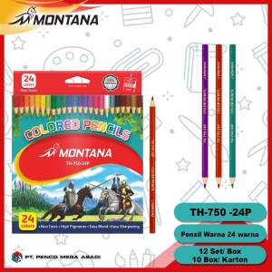 PENSIL 24 WARNA MONTANA PENSIL WARNA WOODLESS