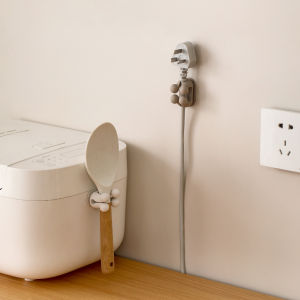 Silicone Toothbrush Holder Self Adhesive Hook for Wall Mounted Storage Hook for the Kitchen Rice Spoon Power Plugs Storage Hook