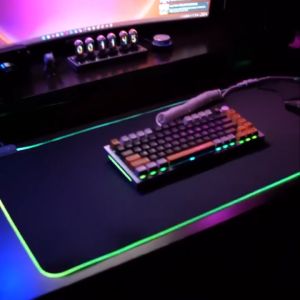Miếng Lót Chuột Led RGB Cỡ Lớn - Bàn Di Chuột Led RGB 80x30cm 90x40cm 35x25cm | Loại Cao Cấp dầy 4mm