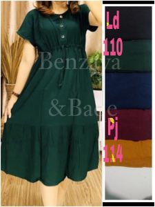 Daster Kekinian Busui Jumbo daster ibu muda big size Yukensi Tanpa Lengan Tali Satu Ld 140