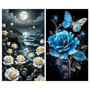 5D DIY Full Drill Diamond Painting Kit Dream Flowers Fantasy Floral Art Full Resin Mosaic For Adults Home Wall Decor Gift