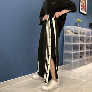 กางเกงวอร์มบาสเก็ตบอลทรงหลวมสำหรับผู้ชาย กางเกงขายาวทรงหลวมสไตล์ฮิปฮอป ทรงหลวม สไตล์ลำลอง ฤดูร้อน 2024