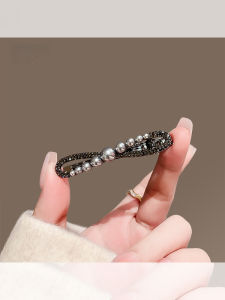 Elegant Pearl Hair Clip for Women Metal Side Part Hair Claw Simple Duckbill Hair Clip Fresh out New 2024 Spring Summer