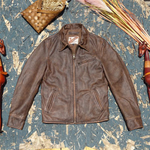 หนังวัวนิ่มแกนชาบางลาหนังวัวเล็กทำเก่าสีขัดหนังแท้ซักหนักทำให้เก่า1930 enfield