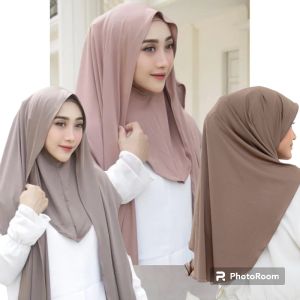 PASHMINA INSTAN INNER LEHER JERSEY OVAL DALAMAN NINJA / PASHMINA INNER NUTUP LEHER JERSEY/PASMINA INER OVAL NUTUP LEHER JERSEY PREMIUM