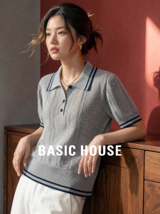 Basic House | Womens Short Sleeve Knit Top