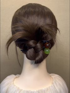 Kẹp Tóc Ba Răng Tròn Màu Tương Phản Cho Phụ Nữ Phụ Kiện Tóc Tròn Mới 2025 Kẹp Tóc Hình Chữ U Phụ Kiện Trang Trí Tóc