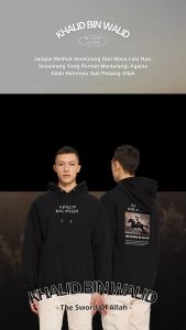 Jyuline Jaket Sweater Hoodie Sablon Sahabat Nabi Khalid Bin Walid