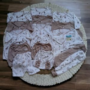 Paket Berojol 18 Pcs Baju Celana Bayi Baru Lahir Motif terbaru
