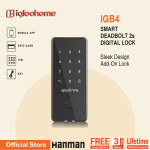 IGLOOHOME IGB4 (SMART DEADBOLT 2S) DIGITAL LOCK. PIN / KEY + MOBILE APP + ONE TIME PIN (FREE INSTALLATION + 3 YEAR PARTS WARRANTY + LIFETIME TECHNICAL SUPPORT)