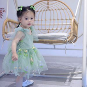 Lontakids ชุดเดรสทูทู่ปักลายสำหรับเด็กผู้หญิงชุดเดรสสีเขียวสีชมพูสีขาวปักลายสำหรับงานประกวดเจ้าหญิงชุดเดรสลำลองชุดไปงานเต้นรำสำหรับฤดูร้อน