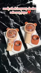 FYHL0778 Kipas Angin Mini Karakter Capybara Mini Fan USB Bisa Di Genggam Dan Duduk