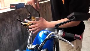 【COD/Original】Black Motorcycle Accessories Side Mirrors For Cafe Racer Motorcycle Rearview Mirrors