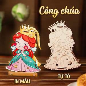 Đèn trung thu gỗ tô màu kèm màu 2025 FREESHIP labubu capybara lostso