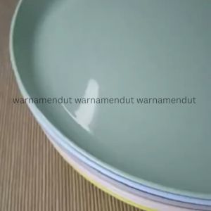 WMO IK7671 Piring makan anak aneka warna pastel isi 6 pcs dia 19 cm BPA FREE