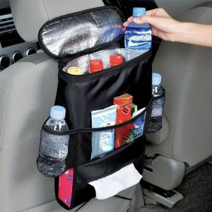 1pcs Car backrest storage bag car rear seat insulation ice pack hanging bag Oxford cloth multifunctional storage bag