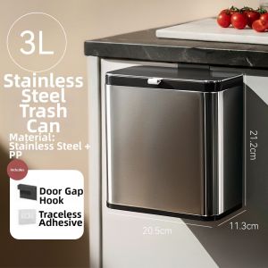 LIKE | Hands-Free Wall-Mounted Trash Can Stainless Steel