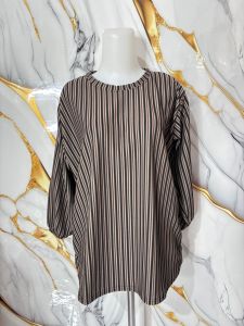 BAJU ATASAN OVERSIZE TERBARU MOTIF SALUR KNIT HORNET PREMIUM LENGAN KARET 7/8 BAHAN LEMBUT TEBAL // kaos atasan wanita motif salur terbaru lengan karet 7/8
