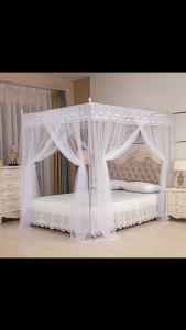 Triple Door Royal Style Double Bed Mosquito Net Set
