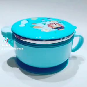Baby Beyond Non-Skid Stainless Warming Bowl with Spoon and Lid