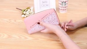 GIANTSHOP กระเป๋าสตางค์ใบยาว ลายเพชร (O-1511)