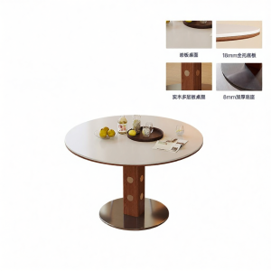 Pashaman | Vintage Metal Leg Round Dining Table