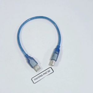 Cáp máy in 2.0 / Cáp dài 30Cm (Màu Xanh - Chuẩn USB 2.0 AM to BM)