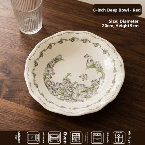 Yomerto | French Retro Ceramic Underglaze High-End Dishes Plate