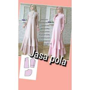 pola instan gamis rempel