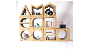 KAFBO Cat Scratching Furniture HOME 2 pcs Set – Brown (HOME + Double circle) ที่ลับเล็บแมว ที่ข่วนเล็บแมว ที่นอนแมว บ้านแมว เฟอร์นิเจอร์แมว