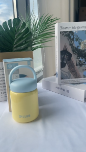 กระติกน้ำสูญญากาศมินิ ขวดน้ำลายการ์ตูนเชอร์รี่ขนาดเล็ก 200 มล. กระติกน้ำสแตนเลส 316