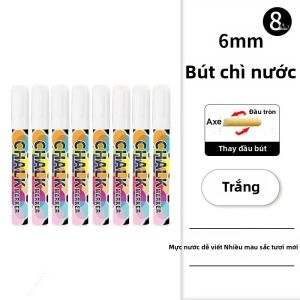 Bộ 8 Bút Dạ Quang Dạng Lỏng Không Bụi Có Thể Xóa Phát Sáng Dùng Cho Bảng LED Quảng Cáo Cửa Hàng Trưng Bày Cửa Sổ & Viết Bảng Đen