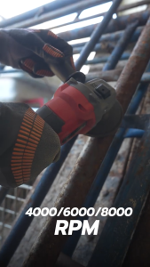 BURKiN เครื่องเจียรไร้สาย 4" 20V BGD100 พร้อมแบตและแท่นชาร์จ / เฉพาะตัวเครื่อง