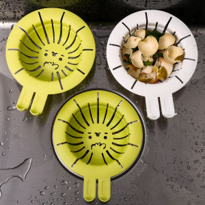 Sink Drainer with Handle Anti-clogging Waste Strainer Food Residue Filter Basket Bathroom Floor Fur Hair Trapper Odor-proof Sewer Straining Pad