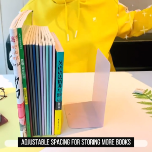 1 Pair(2PCS) Bookends Metal Book Ends Book Holders Family Office School Book end