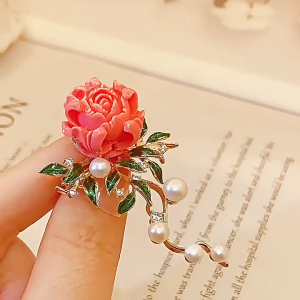LD-C1360 Bros Jilbab Hijab Elegan Mutiara Bunga Anggun / Pin Bross Dada Blazer Syal Aksesoris